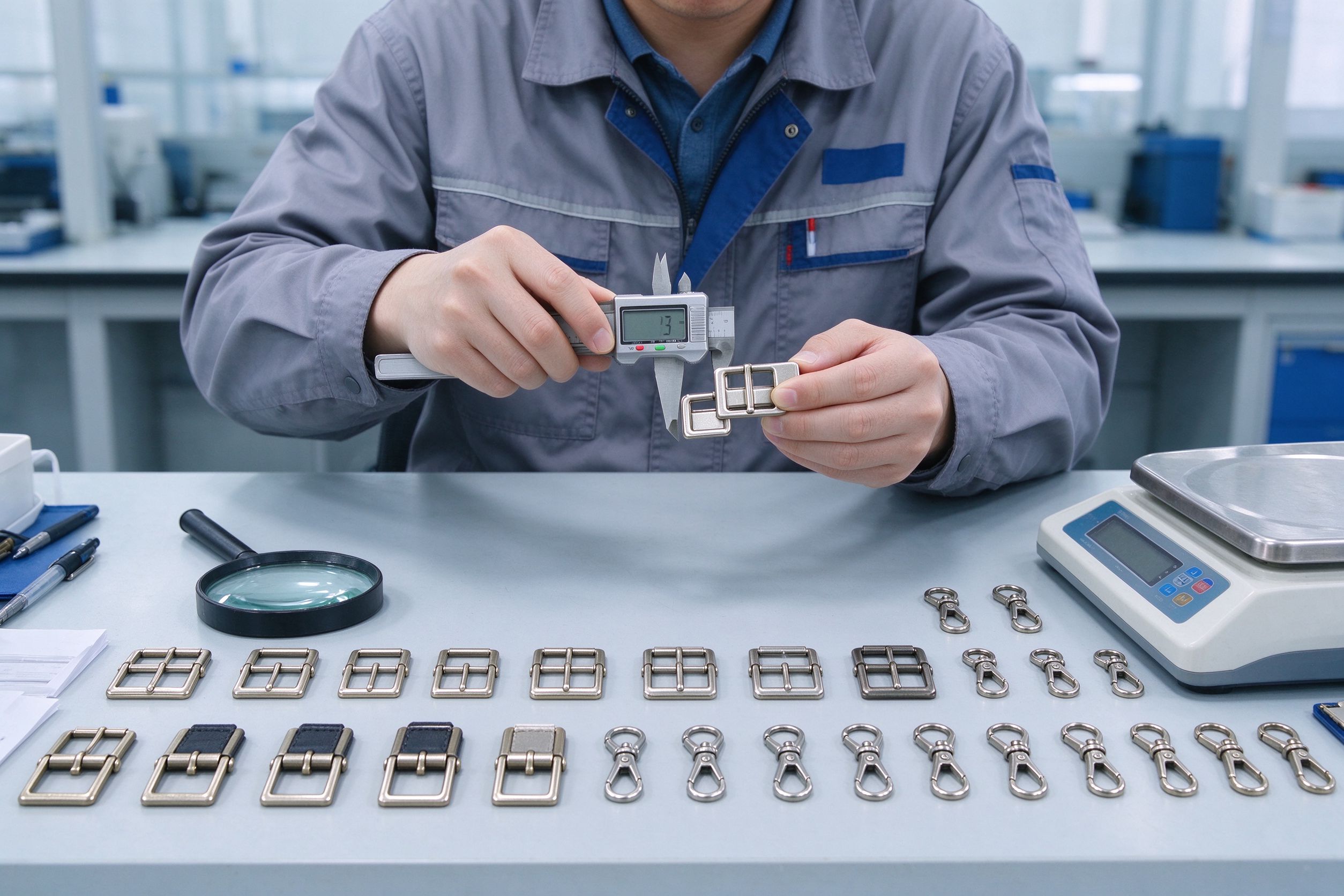 Quality inspection at TAIZE with digital caliper